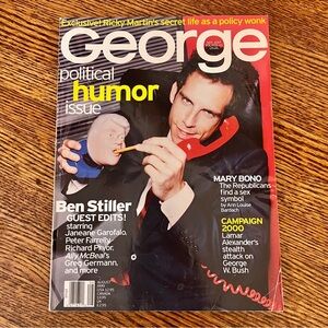 George Magazine - August 1999 - Political Humor Issue - Ben Stiller